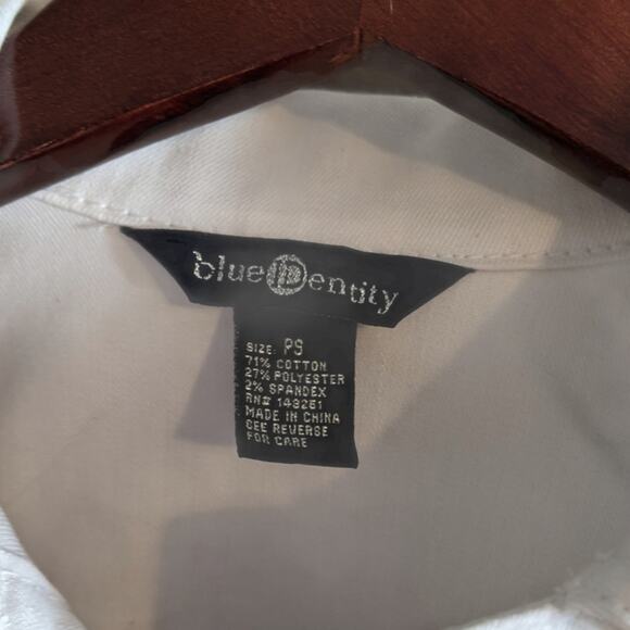 Blue Identity Jean Jacket White Small Petite - Picture 3 of 7